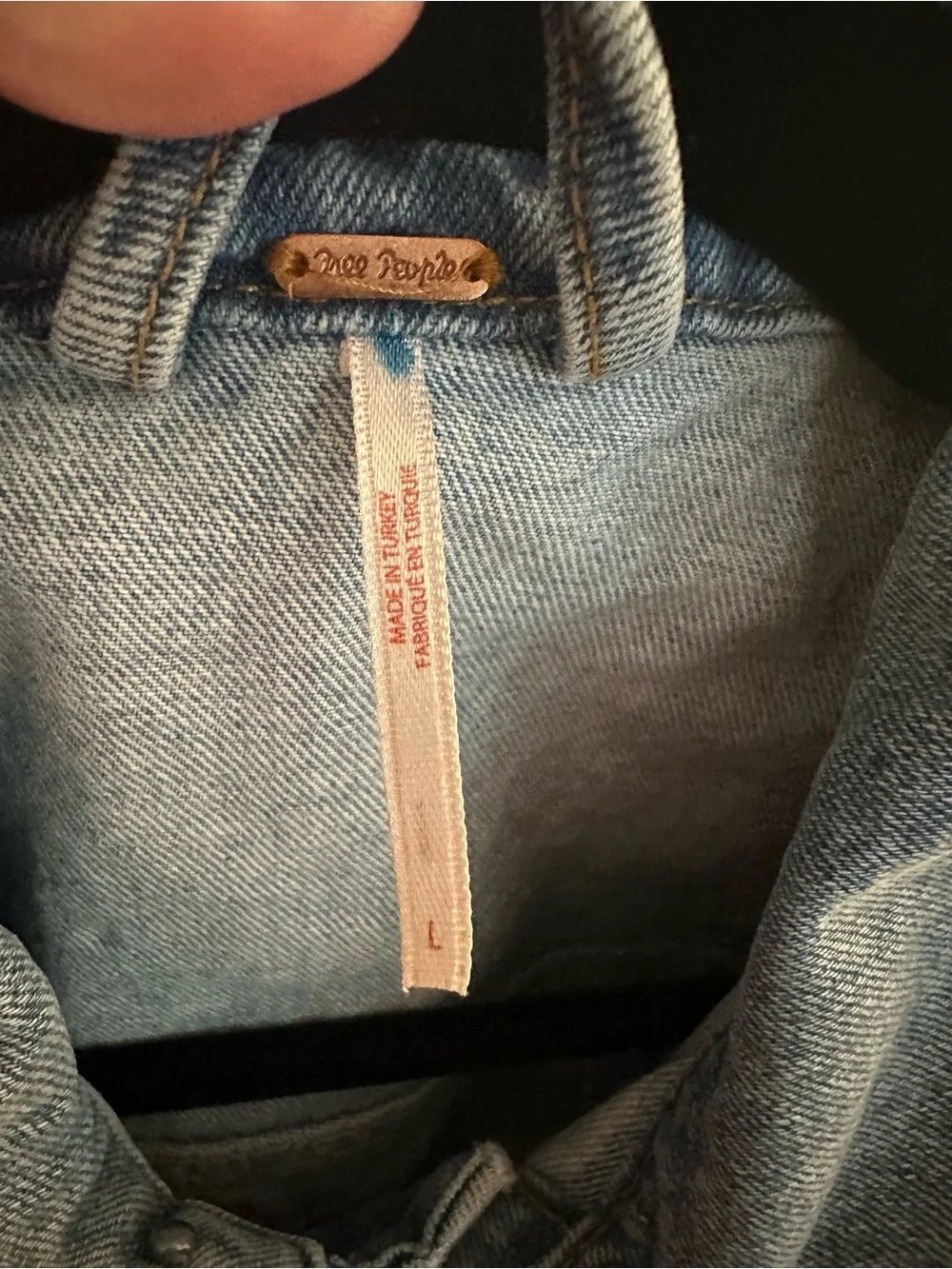 Free People Studded Jean Jacket. - Picture 8 of 8